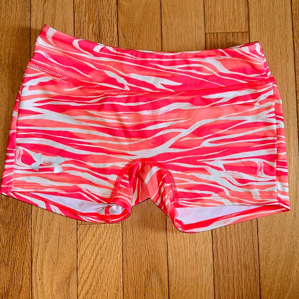 Under Armour Gymnastics Volleyball Dance Shorts Cartwheel Youth Medium YM Orange